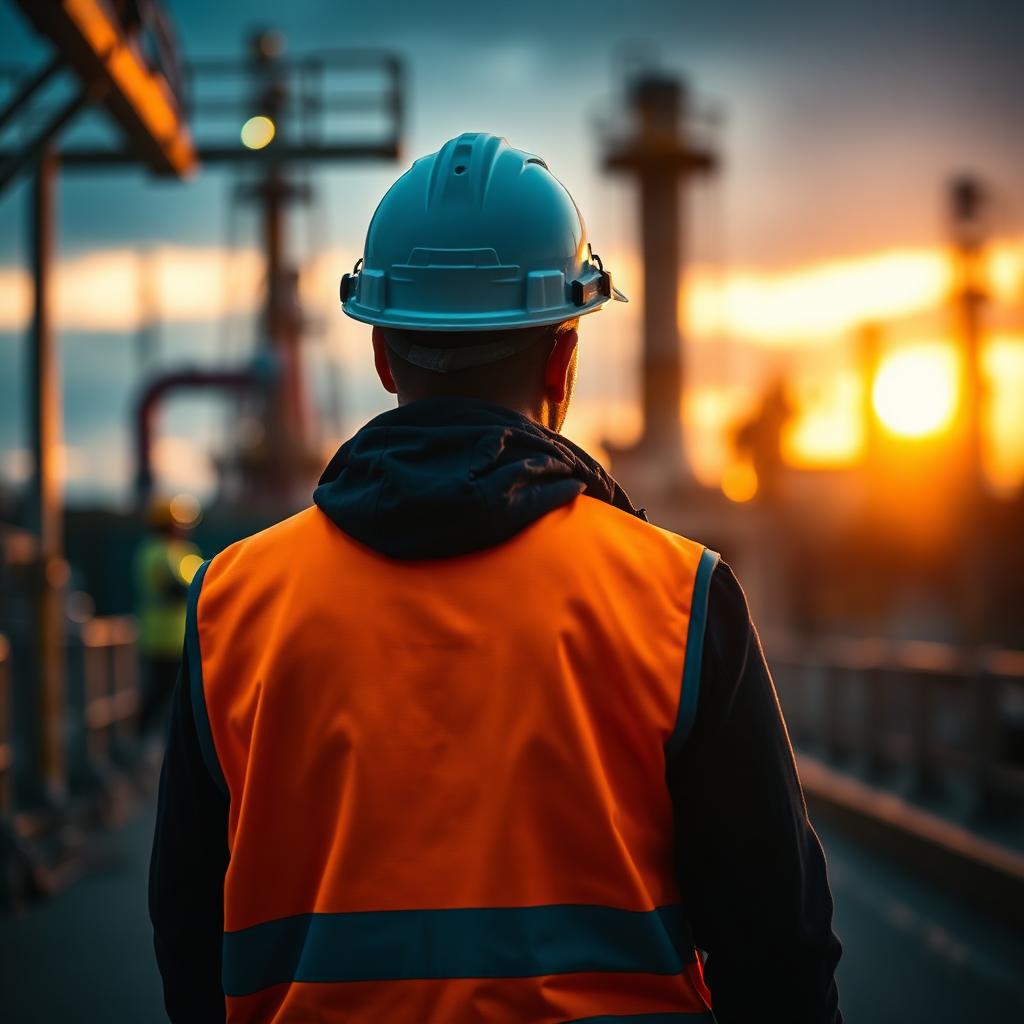 HSE worker at industrial site